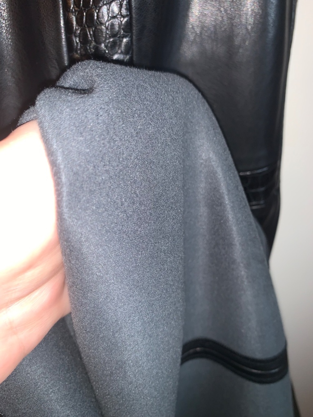 Sportalm Orivelle Leather Like Dress Black Midi 42 - Picture 6 of 11
